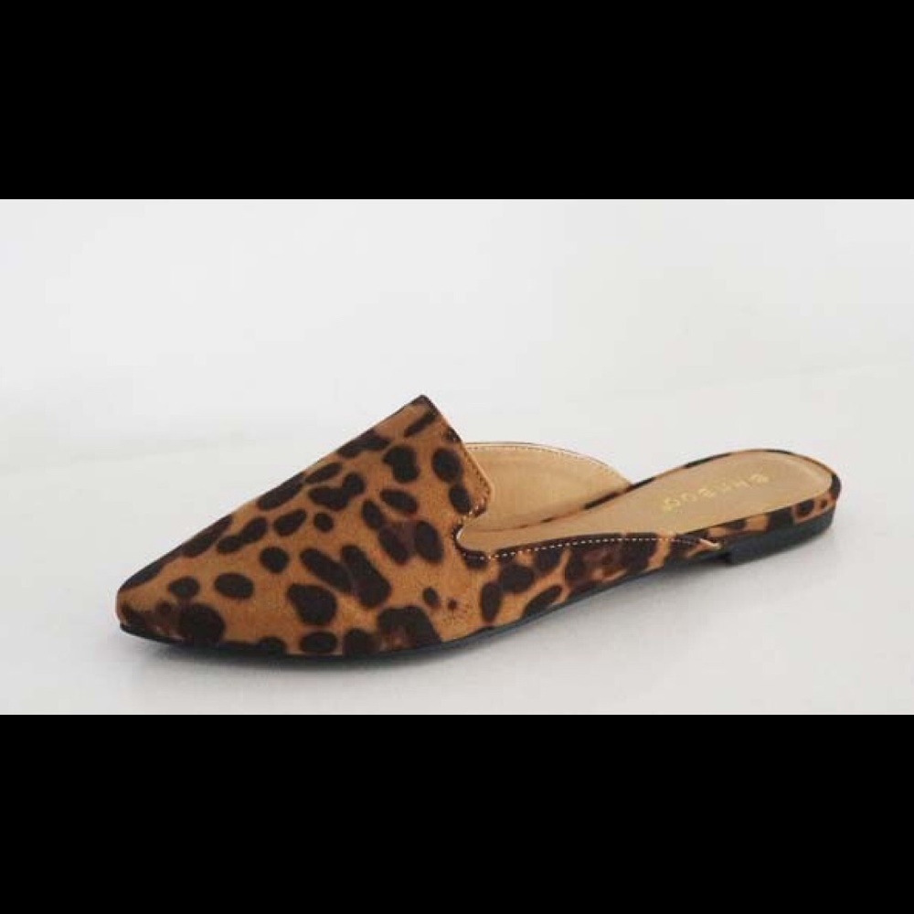 BAMBOO Leopard Print Casual Flat Mules 6-10 - Picture 3 of 3